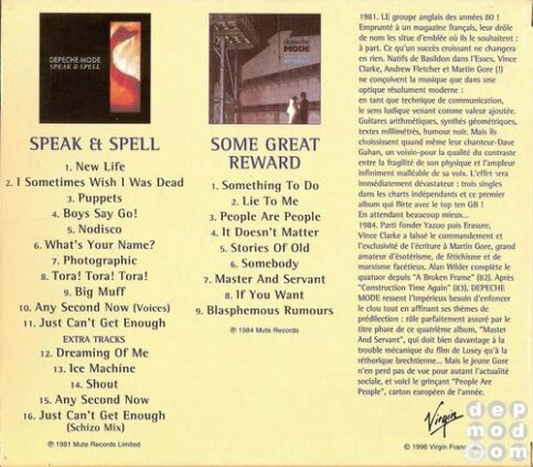 Speak & Spell / Some Great Reward 2