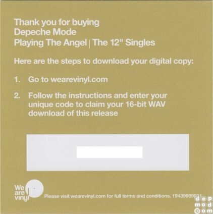 The 12″ Singles | Playing The Angel 9