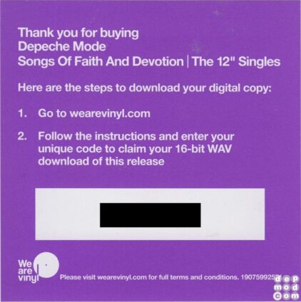 The 12″ Singles | Songs Of Faith And Devotion 7