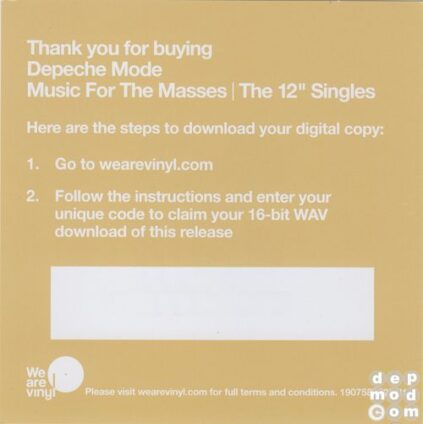 The 12″ Singles | Music For The Masses 9